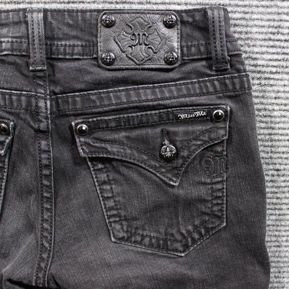 Miss Me Jeans Women's 30x32 Black Skinny Flap Pockets Stretch - Picture 6 of 8